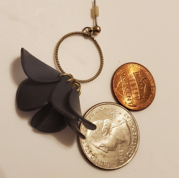 Blue and Gold Earrings - Picture 3 of 3